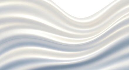 Obraz premium Soft white and grey fabric waves draped elegantly, creating a luxurious and smooth texture