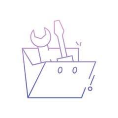 Briefcase vector icon