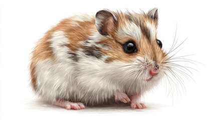 Obraz premium Furry Chinese Hamster: Adorable Rodent with Whiskers and Playful Charm