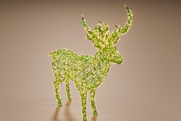 deer on a green background