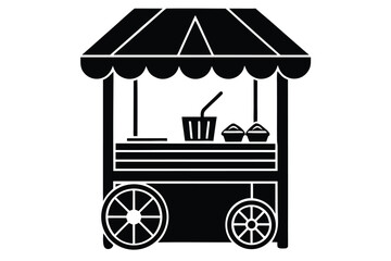 Obraz premium snack stall vector icon