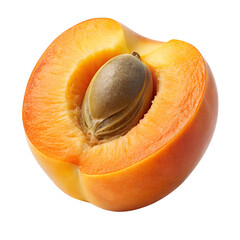 apricots isolated on transparent white background full depth of field clipping path 