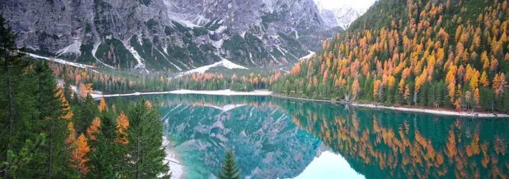 Anamorphic Lens - An Autumn Day at Lake Braies.
