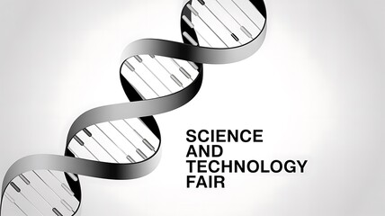 Science and technology fair dna helix graphic