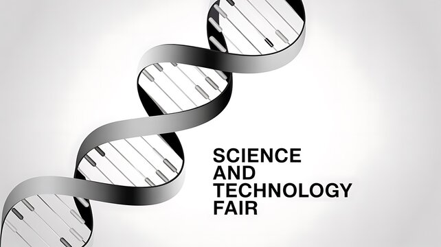 Science and technology fair dna helix graphic