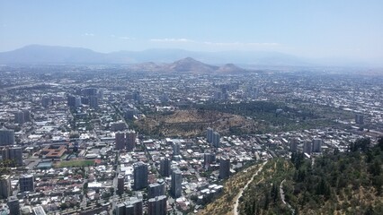 Vista de los rascacielos de la ciudad de Santiago