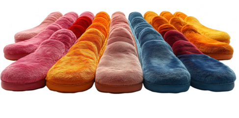 set of slippers isolated on transparent or white background