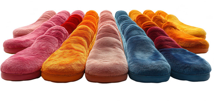 set of slippers isolated on transparent or white background