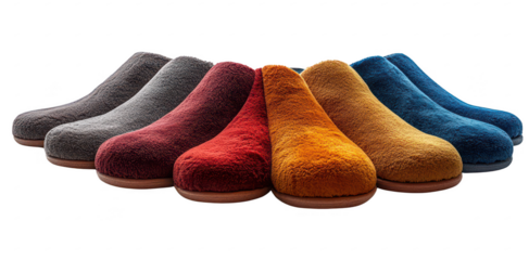 set of slippers isolated on transparent or white background