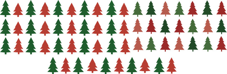 Obraz premium Festive christmas trees pattern on a black background