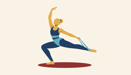 A dancer incorporates strength training into their routine using resistance bands to enhance flexibility and build core strength.