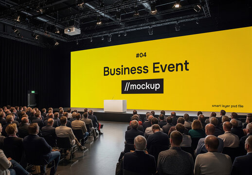 Event stage presentation mockup template