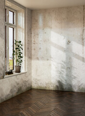 Naklejka premium Large luxury modern bright interiors Living room mockup illustration 3D rendering image