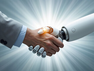 Human and Robot Handshake with Bright Light