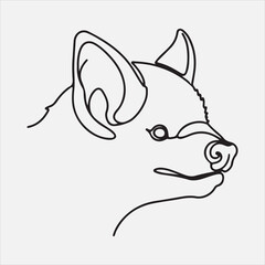 Beautiful Hyena ine art vector design