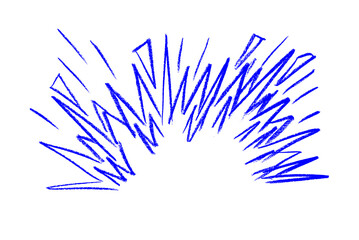 Large Comic Explosion Crayon Chalk Drawing Vector