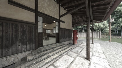 旧駅舎　3DCGレンダリング