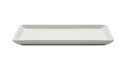 Rectangular white plate with clean lines, great for appetizers, desserts, or small serving dishes; minimalist & elegant.
