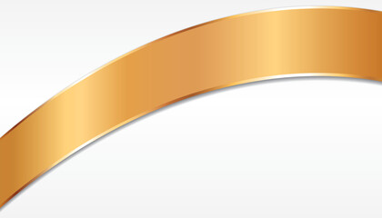 long gold colored ribbon banner with frame