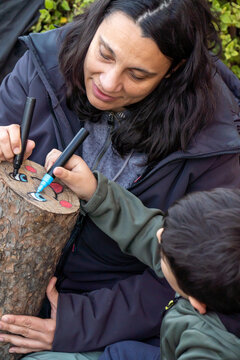 Artistic creation of Tio de Nadal for festive celebration