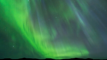 Aurora borealis illuminating the night sky