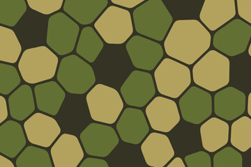 Seamless Geometric Mosaic Camouflage Pattern Green and Brown Organic
