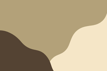 Minimalist Earth Tone Abstract Background Brown Beige Wavy Shapes