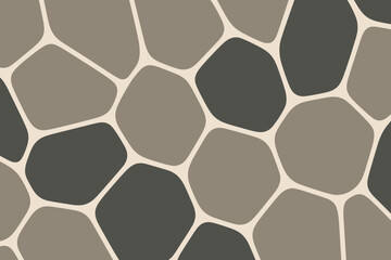 Seamless Cobblestone Pattern Background, Modern Geometric Pebble Mosaic Texture