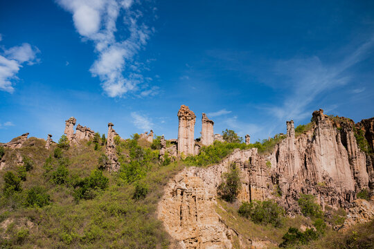Rock formations in Los Estoraques National Natural Park