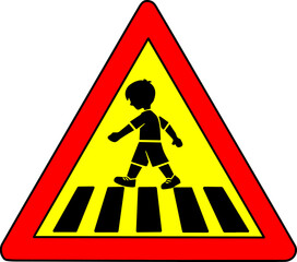 Pedestrian crossing  vector illustration isolated on white background