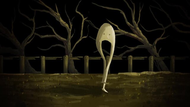 fresno nightcrawler running through the dark forest