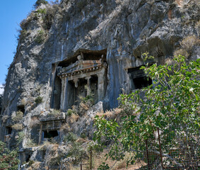 T&uuml;rkiye. Fethiye. Rock Tombs of Amyntas