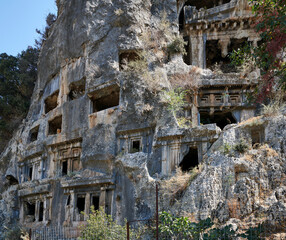 T&uuml;rkiye. Fethiye. Rock Tombs of Amyntas