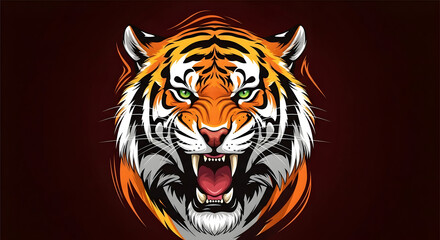 tiger head vector