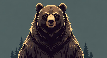portrait of a brown bear