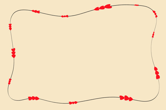 Valentine pattern with red heart illustration