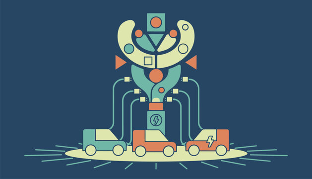 An artfully designed charging station that doubles as a sculptural installation attracting attention while serving the communitys electric vehicle needs.