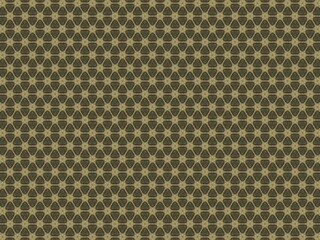 Complex geometric pattern with a vintage feel in muted green tones.