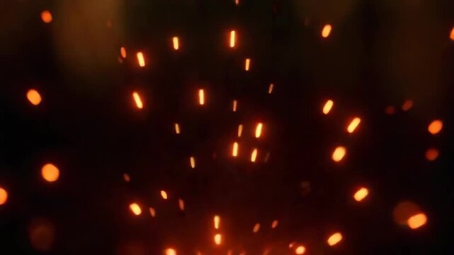 A mesmerizing display of glowing sparks illuminating the darkness, symbolizing energy and creation in technology and innovation.