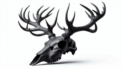 Forged Metal Deer Skull