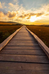 Fototapeta premium Równia pod Śnieżką - na pograniczu Polski i Czech w polskich górach Karkonoszach jesienną porą.