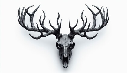 Forged Metal Deer Skull