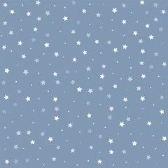 Stars and dots vector pattern, Christmas glitter confetti seamless background