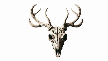 Forged Metal Deer Skull