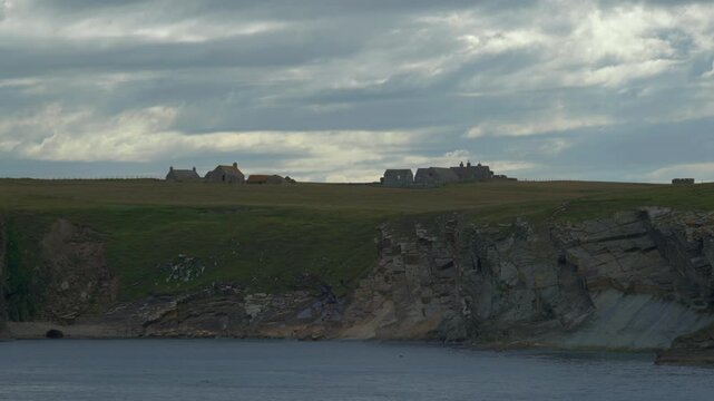 A remote village on the coast of the Orkney Islands, Scotland, UK