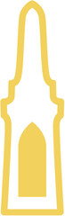 Vector illustration of a Thai golden architecture icon. Religion symbol.