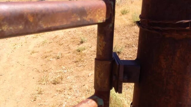 Worse than nails on chalkboard - a rusty ranch gate, in a windy gap high in the Sierra Nevada mountains, opens slowy and makes a horrible, eardrum-shattering shrieky screech.