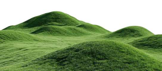 Green grassy hills against a dark sky