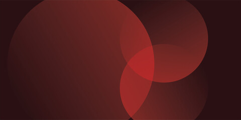 Abstract minimalist banner background, color red gradations. Circle effect style geometric simple art