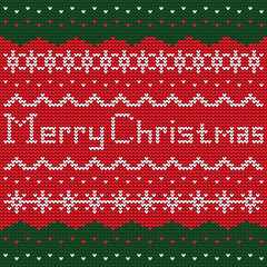 Christmas Knitted Seamless Pattern Background Vector Design.